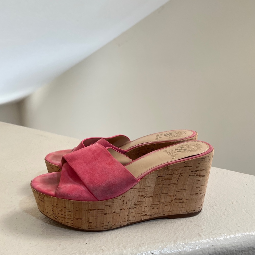 Vince Camuto Kessina Heels‎ platform Pink Wedge pink summer sandals size 7